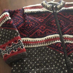 Coraza Chunky Wool Knit Sweater Full Zip Size M